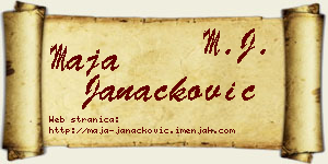 Maja Janaćković vizit kartica